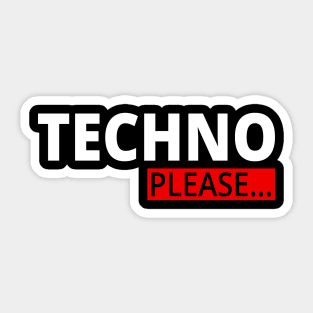 TECHNO PLEACE - Music EDM Sticker